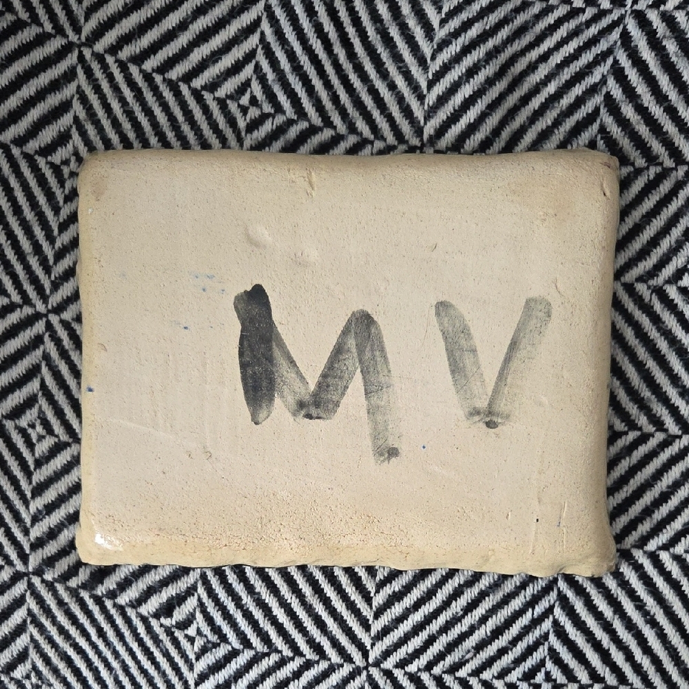 😸Black & Cream Snake Folk Art Tray | Signed MV | Brutalist Naïve Style - Picture 3 of 8